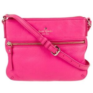 KATE SPADE BAG HOT PINK LEATHER COBBLE HILL GOLD HARDWARE HAS ISSUES **PLS READ